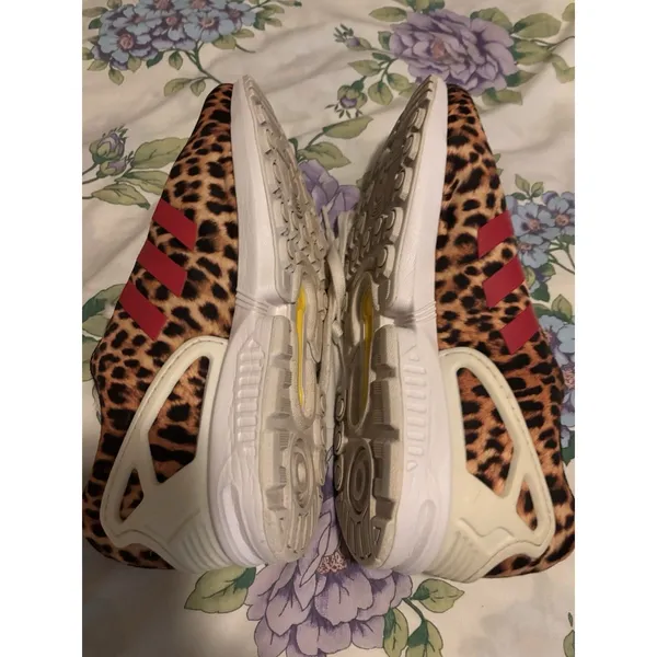 Adidas ZX Flux Sneakers Women’s Leopard Pink Brown Black Sz 8.5 - Image 7
