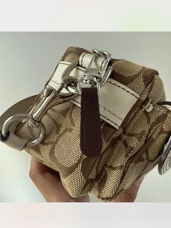 Rare Vintage Y2K Coach Mini Double Turnlock Bag - Image 6