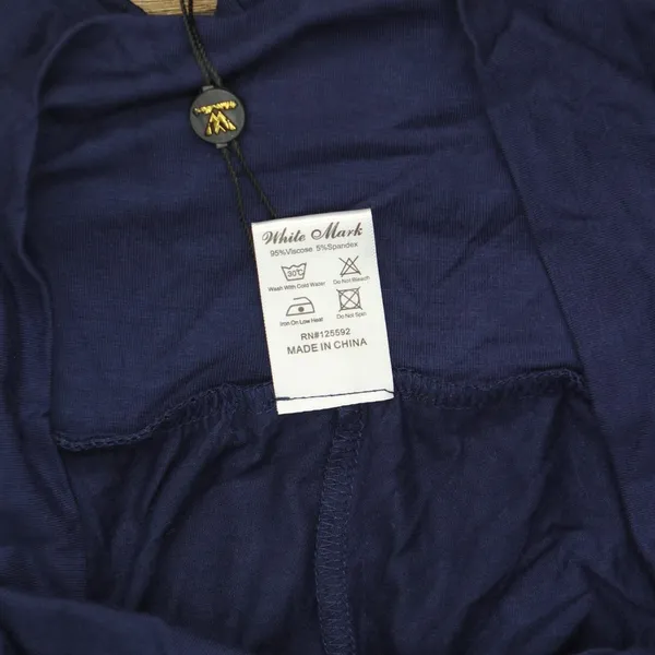 NWT White Mark Womens Plus Knit Pull On Jogger Pants PS560-NAVY1XL Navy Blue 1X - Image 7