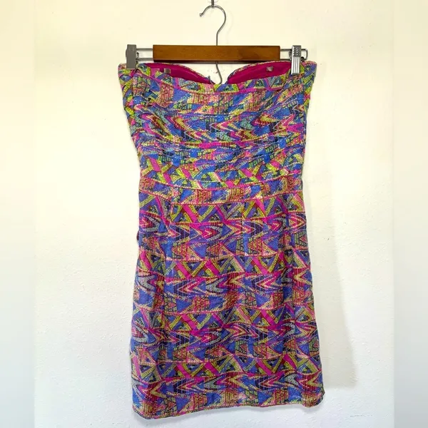 Charlie Jade‎ Anthropologie Small Ginger Dress Multicolored Silk Blend Pockets - Image 7