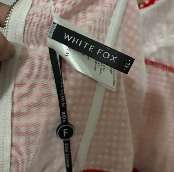 White Fox Boutique Women’s Wildest Dreams Bustier Top XL NWT Red Gingham Plaid Corset - Image 4