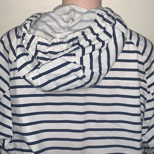 Old Navy striped hooded jacket lightweight rain woman size XL - Image 5