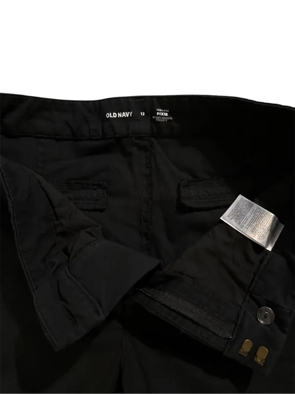 Old Navy High Waisted Pixie Black Straight-Leg Pants - Image 3