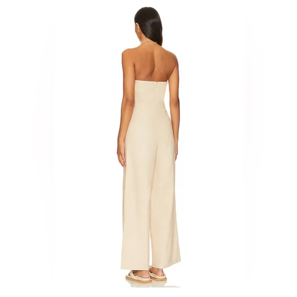 NWT SNDYS Nina Linen Jumpsuit in Natural, size XS - Image 3