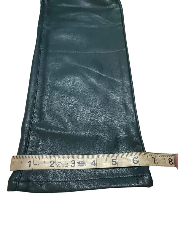 Express dark green faux leather/High Rise pants Sz 6 NWT - Image 7