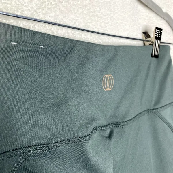 Balance Collection Athletic Workout Spandex Biker Shorts Gym Yoga Green Medium - Image 7