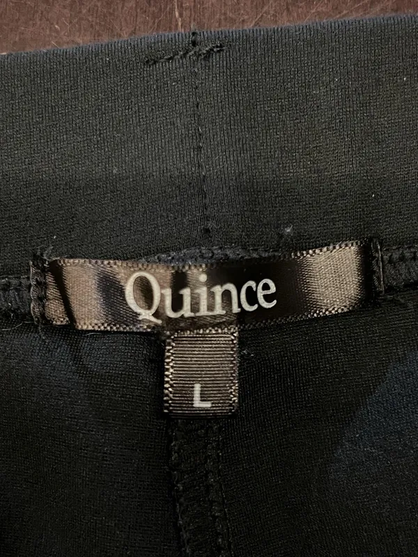 Quince Pants Womens Petite Large Navy Ponte Bootcut Pull On Stretch Work Office - Image 7