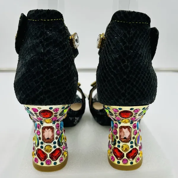 L'ARTISTE SPRING STEP Jewell Sz US 5.5-6 EUR36 Embellished Heel Platform Sandals - Image 8