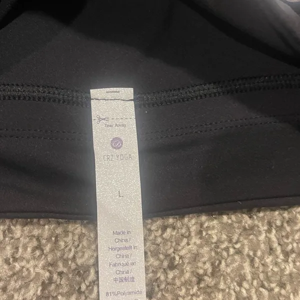 CRZ YOGA Black Sports Bra - Image 3