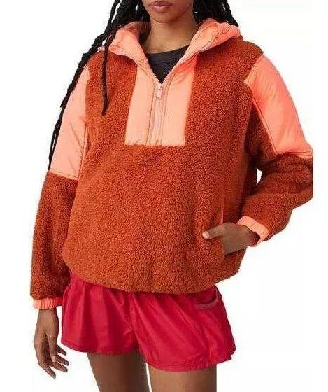 Free People Movement NWT Lead The Pack Fleece Pullover Half Zip Jacket - Image 3