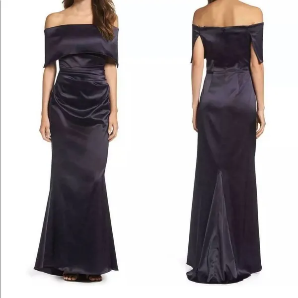 Vince Camuto Off the Shoulder SATIN Ruched - Image 2