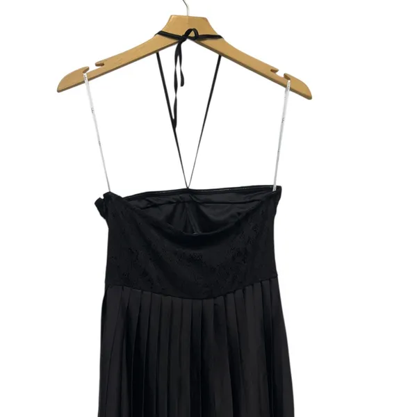 Lulus Certainly Poised Black Lace Halter Bustier Maxi Dress size Small NWT - Image 4