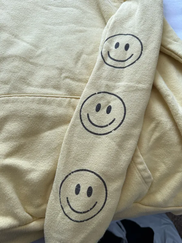 Yellow Tilly’s Smilely Face Hoodie - Image 5