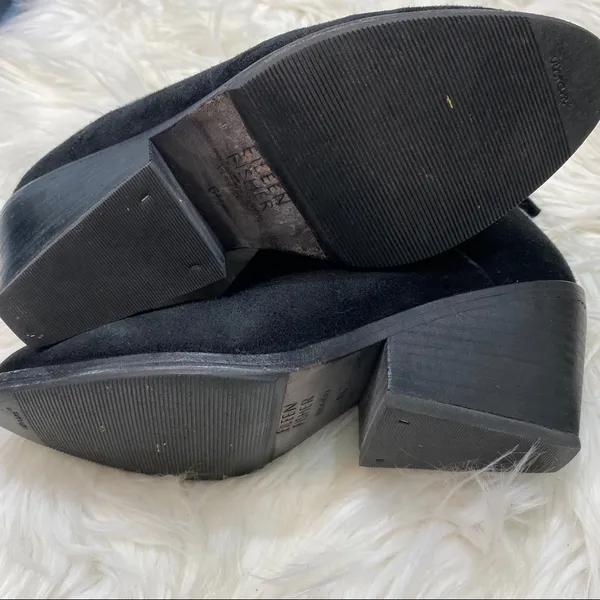 Eileen Fisher Peter Black Suede Ankle Boots Booties size 6.5 - Image 8