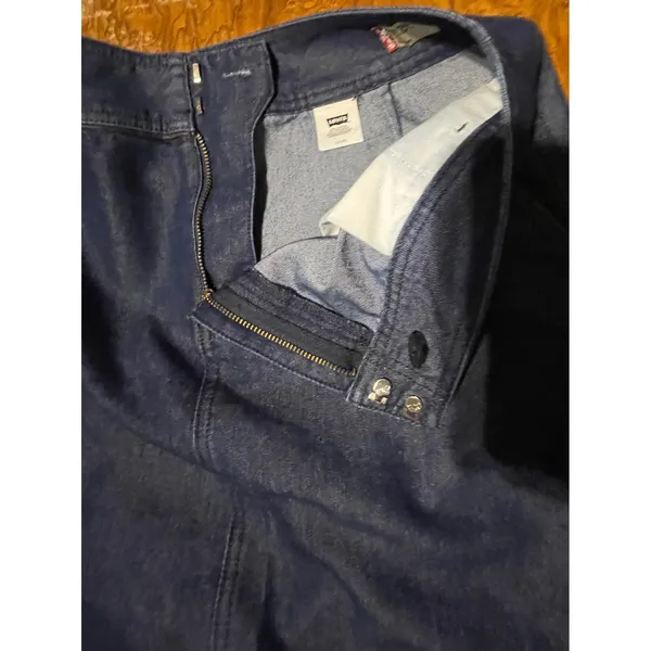 Vintage‎ Levis Red Tab Denim Skirt Dark Wash Y2K Pencil Skirt 10 MS 95729-2417 - Image 7