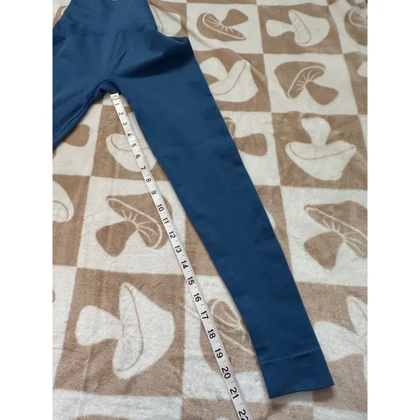 SET Active Leggings High Waisted Athletic Yoga‎ Pants Blue XS - Image 7