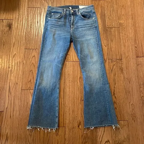 Rag & Bone 10” high rise crop flare jeans size 28 - Image 3