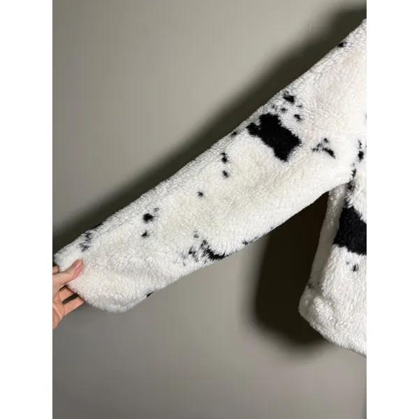 Juicy Couture Spotted Faux‎ Fur Jacket Dalmatian Cow Print NWT Y2K Juicy Girl - Image 3