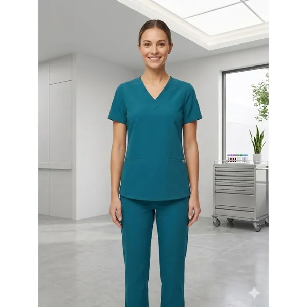 FIGS Technical Collection Teal Scrub Top - Size XS - Image 2