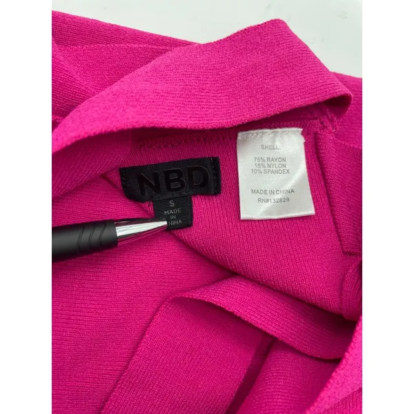 NEW NBD Tia Tie Back Top in Fuchsia Sz S Pink - Image 7