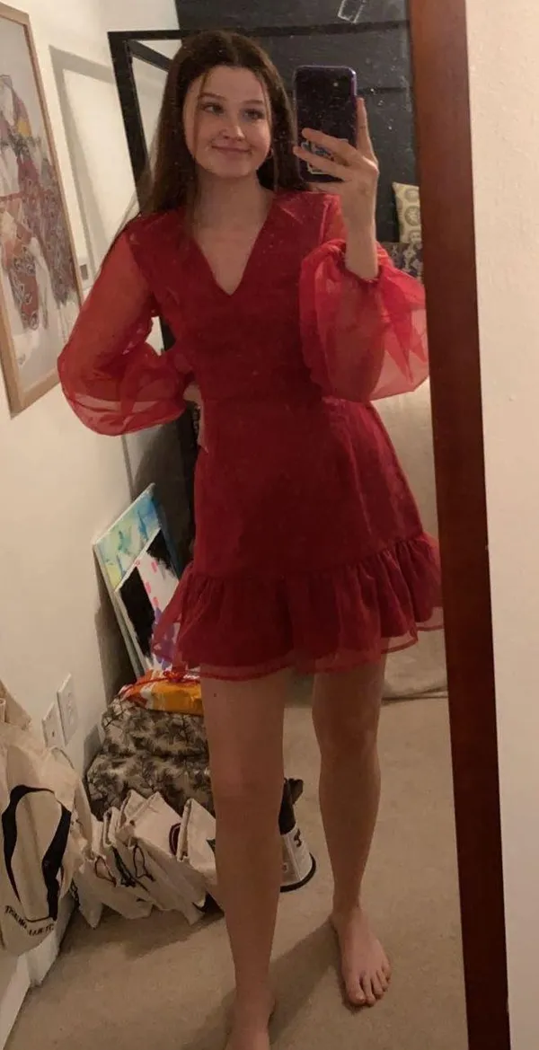 Puff Sleeve Dress - Image 2