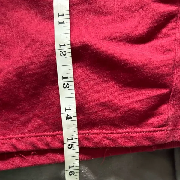 Gymshark maroon Cropped Sweatshirt Size large - Image 3