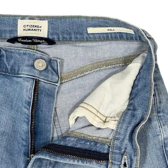 Citizens of Humanity Isola Cropped Boot Jeans 25" Lawless Stretch Raw Hem USA‎ - Image 5