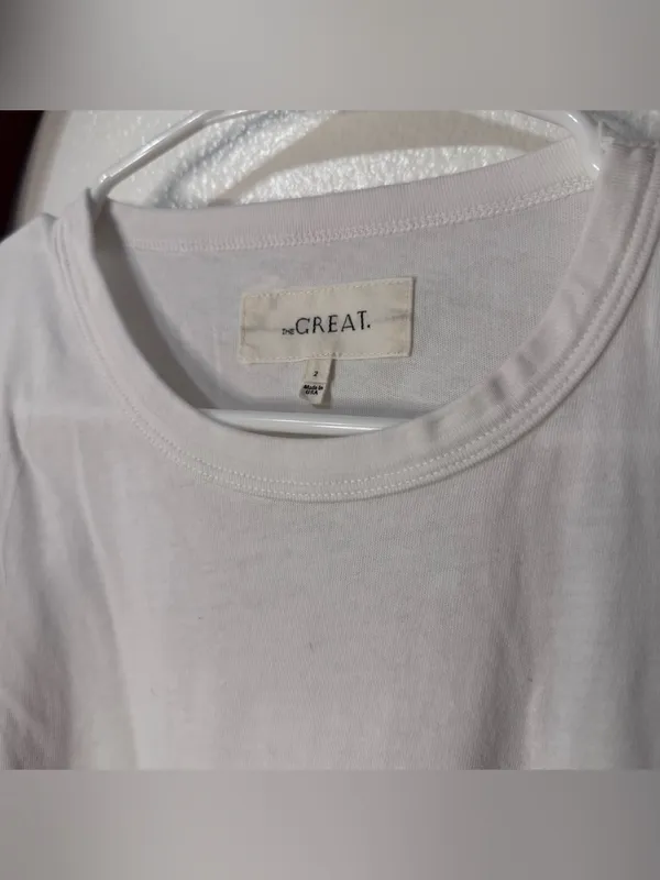 The Great The Crop Tee Top White Size M - Image 3