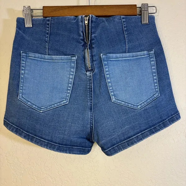 PacSun High Waist Blue Denim Shorts Size 26 - Image 2