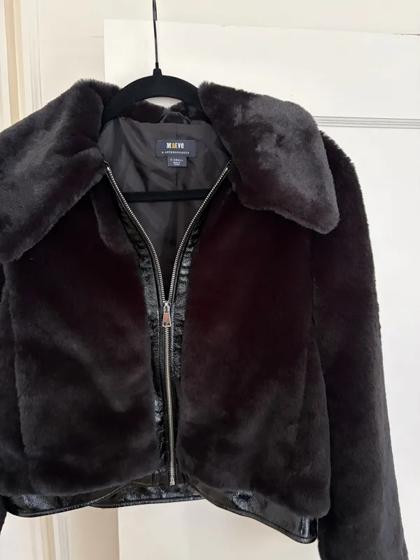Maeve Zip Up Faux Fur Jacket - Image 5