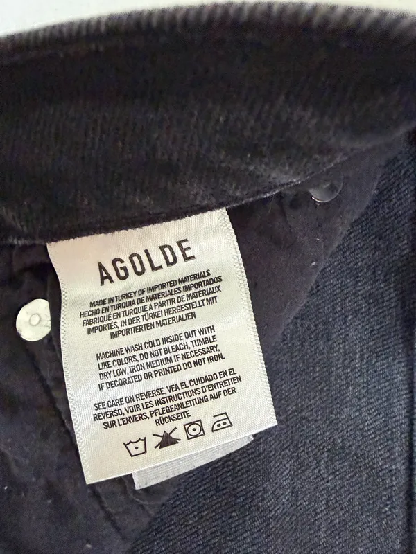AGOLDE Riley High Rise Straight Leg Jeans Black - Image 4