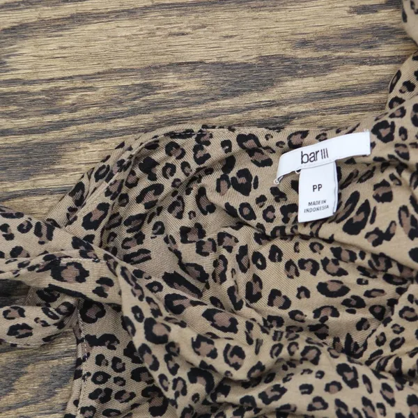 NWT Bar III Womens Petite Animal-Print Bodycon Midi Dress Molly Cheetah Brown PP - Image 4