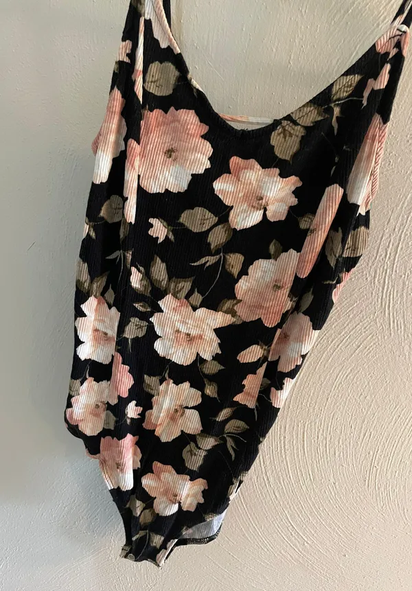 Soft & Sexy American Eagle Ribbed Floral Bodysuit - Image 2