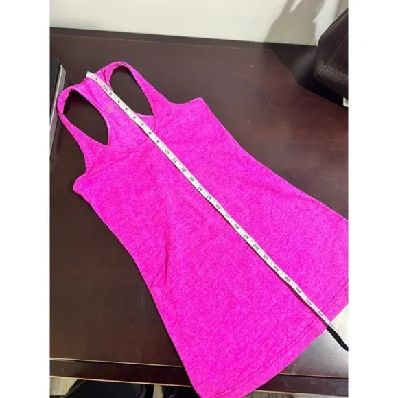 Lululemon Cool Racerback Tank Heathered Pink‎ Athletic Yoga Top Size 4 - Image 9