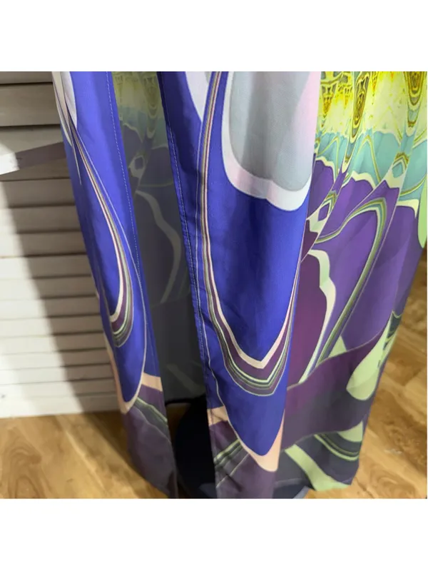Vintage Y2K Kaftan boho maxi dress layer duster cover up Avant Garde futuristic - Image 11