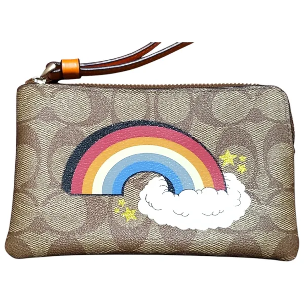 Rainbow Coach Wristlet EUC - Image 2