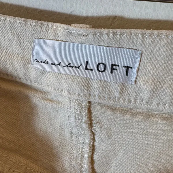 LOFT The‎ Slim Cropped Jeans in Off White Size 34/18 - Image 7