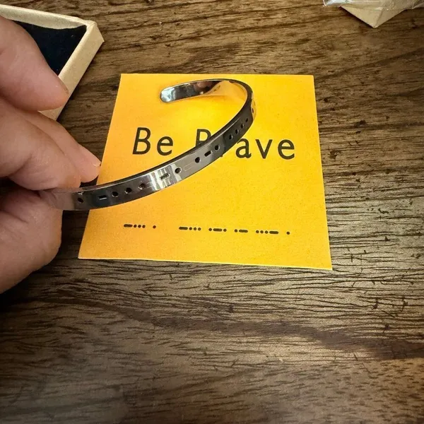 Be Brave Morse Code Bracelet - Image 2
