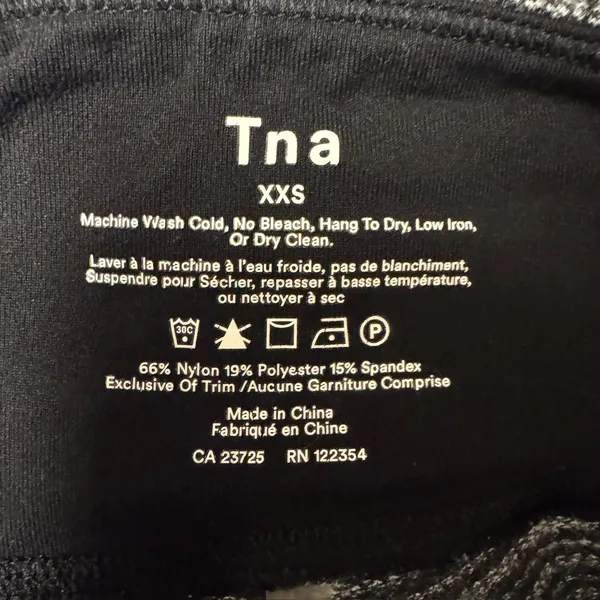 2245 | TNA Aritzia Space Dye High Rise Leggings Gray Black Women XXS - Image 3