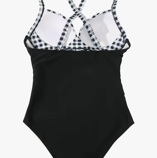 High waisted Bathing suit size Large . Looks like 2 piece but it's one p… - Image 6