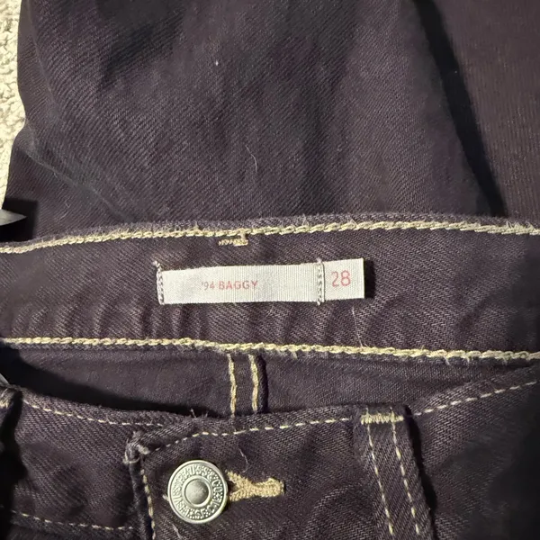 Levi’s Women's Dark Purple/Black Straight Leg Jeans ‘94 Baggy - Image 5