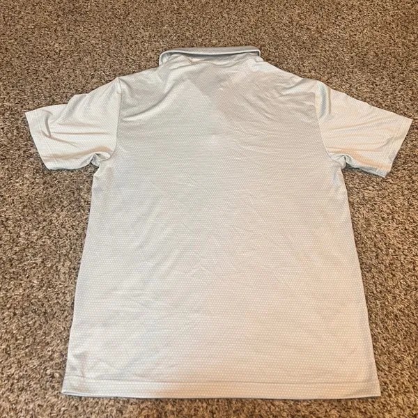 Rorie Whelan Golf Polo Shirt Women's Small Light Blue Dot Pattern Short‎ Sleeve - Image 5