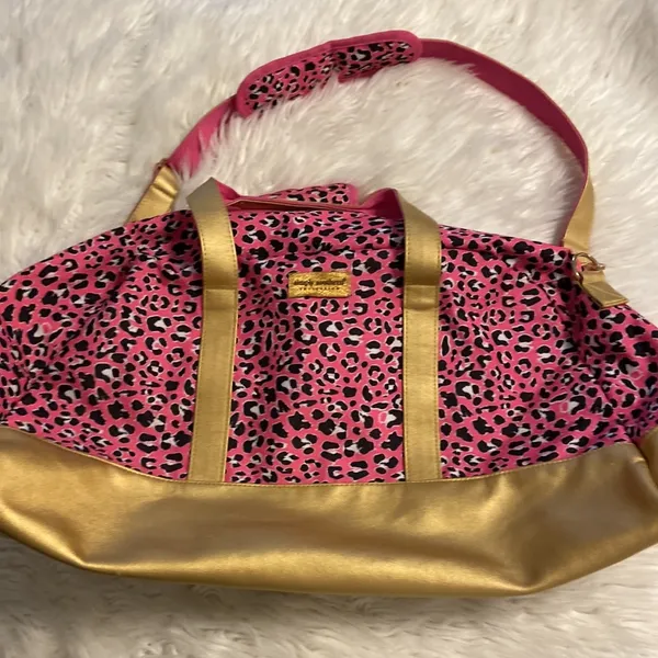 Simply Southern Weekender Bag excellent condition pink , gold and black high 13” - Image 15