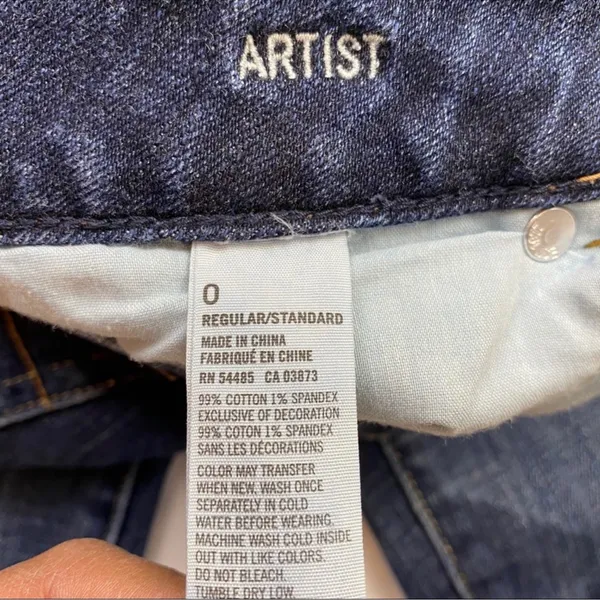 American Eagle Stretch Artist Crop‎ Jean Dark Was Denim Womens Size 0 - Image 6