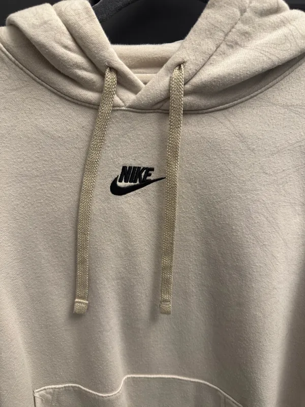 Nike Monogram Hoodie Men Beige Cream Size L - Image 2