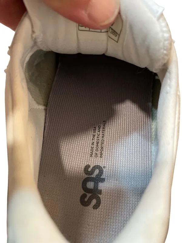 SAS Tripad Walk for Life wms white blue low leather sneakers sz 8W SKU 10-334 - Image 6
