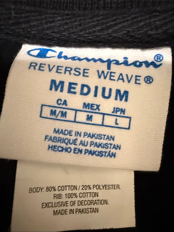 CHAMPION Louisville Reverse Weave V-Neck Pullover Sweatshirt Size Medium - Image 4