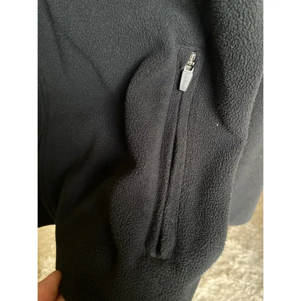 L.L. Bean Full-Zip‎ Fleece Jacket L Dark Gray Granola Hiking Winter Autumn Cozy - Image 5