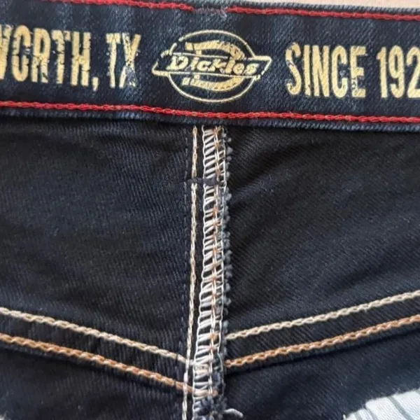 Dickies Women's Navy Blue Straight Leg Denim Jeans Size 6 Long Workwear - Image 6