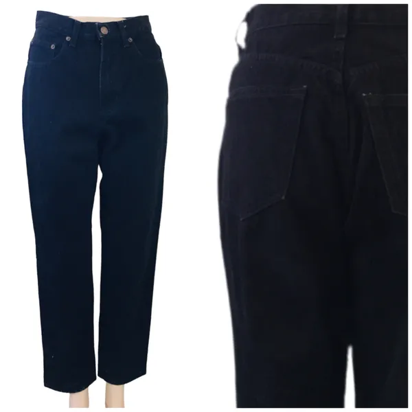 Gap Vintage 90s Classic Fit Black Denim Ankle Jeans High Waist Relaxed - Image 2